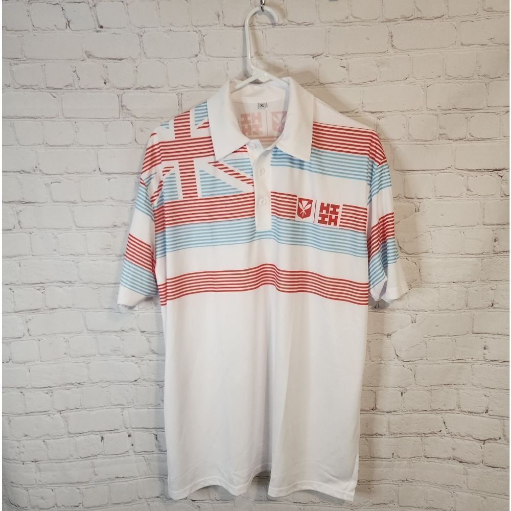 Men's Hawaii's Finest "Hawaiian Flag" polo shirt, size XL